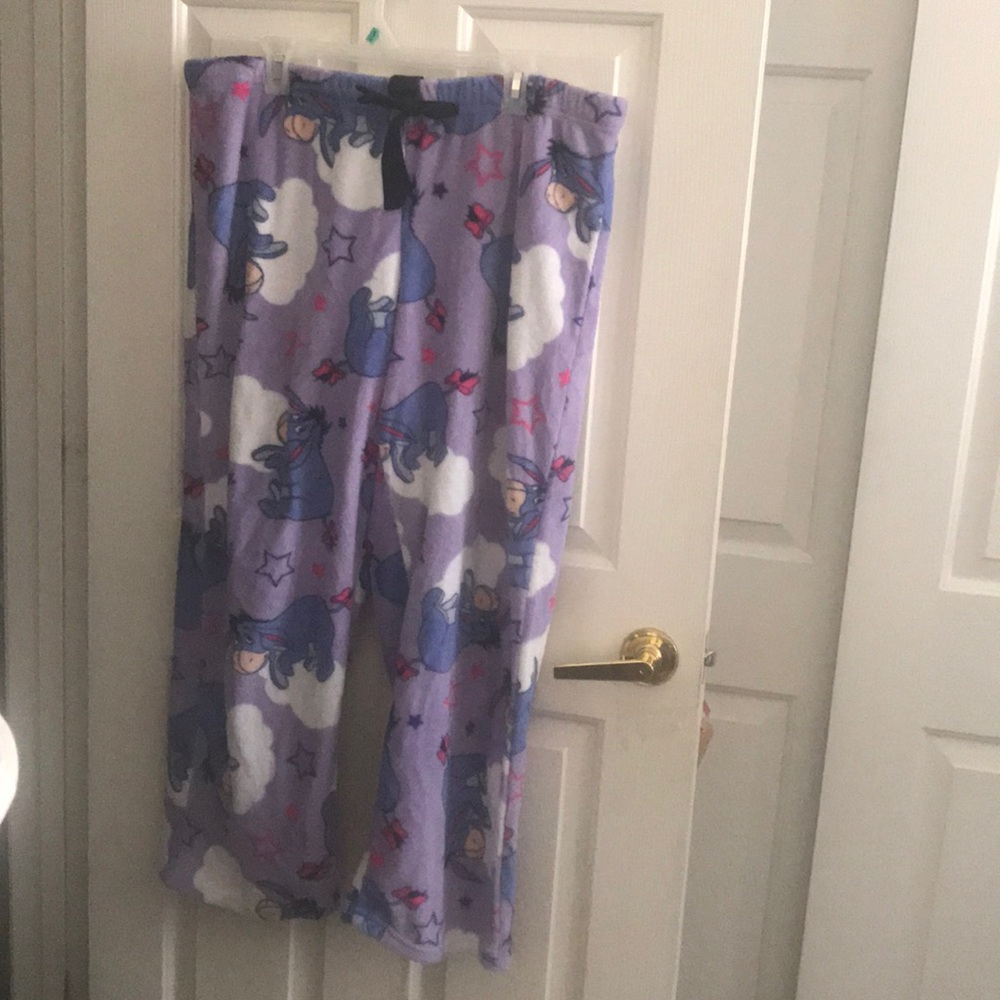 Purple Disney Eeyore Fuzzy Pajama Pants!